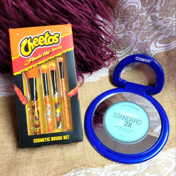 cheetos Other - Conair lot of 2 make up accessories  mirror and flaming hot cheetos